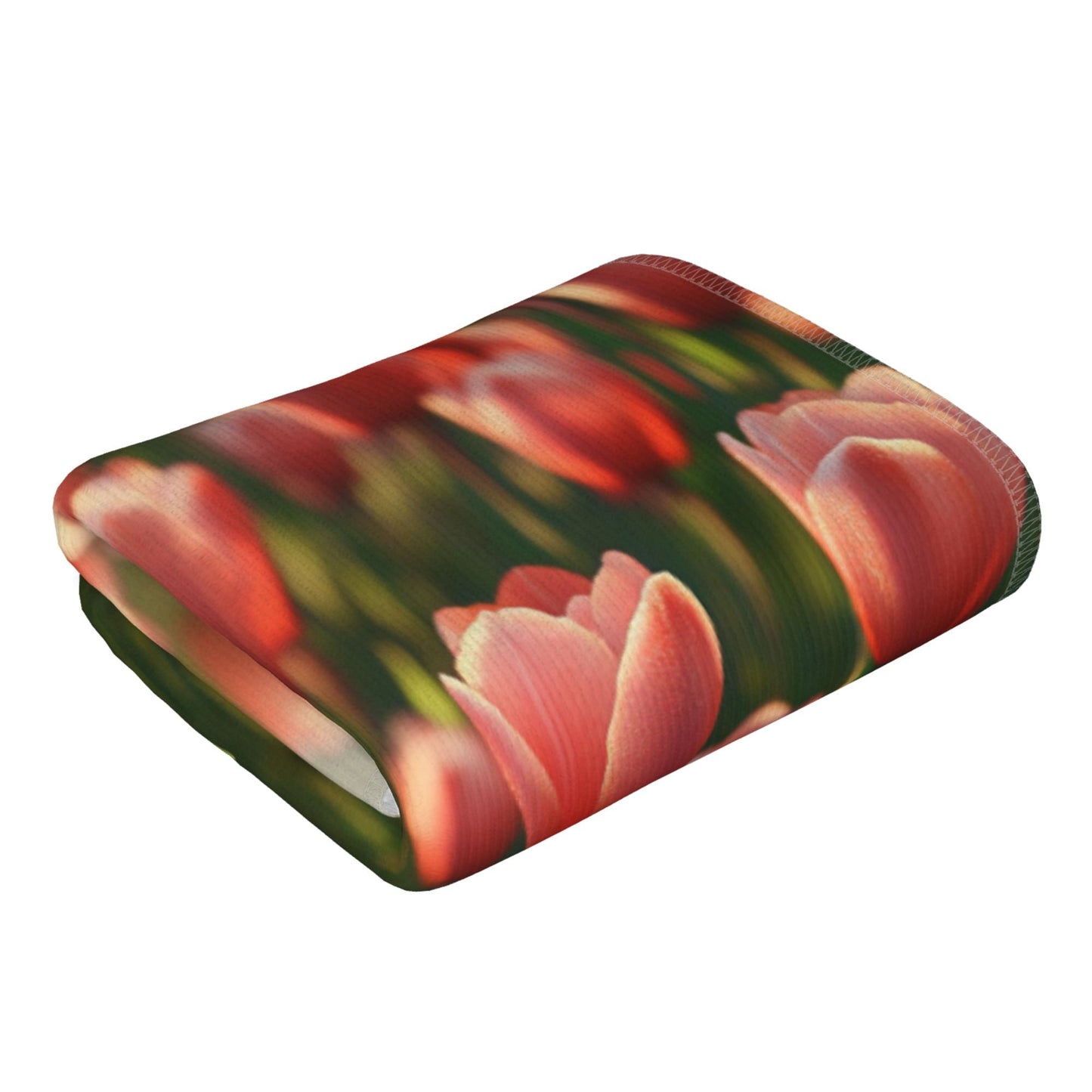 Romantic Tulip Pattern Towel - 27.5x15.7 Inches, Soft & Absorbent, Portable & Durable, Machine Washable